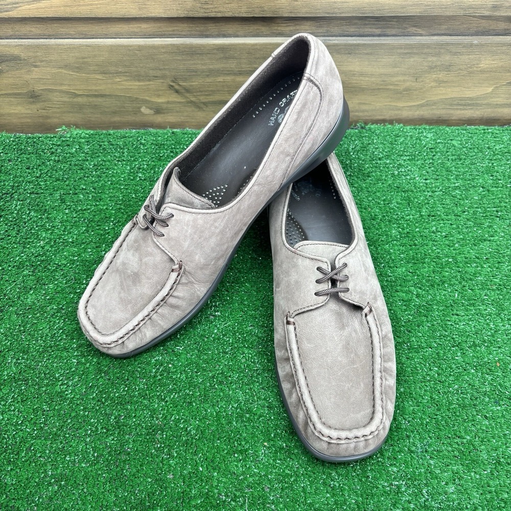 SAS Petra lace up truffle nubuck suede comfort moccasins women Size 10.5 M EUC - Picture 14 of 16